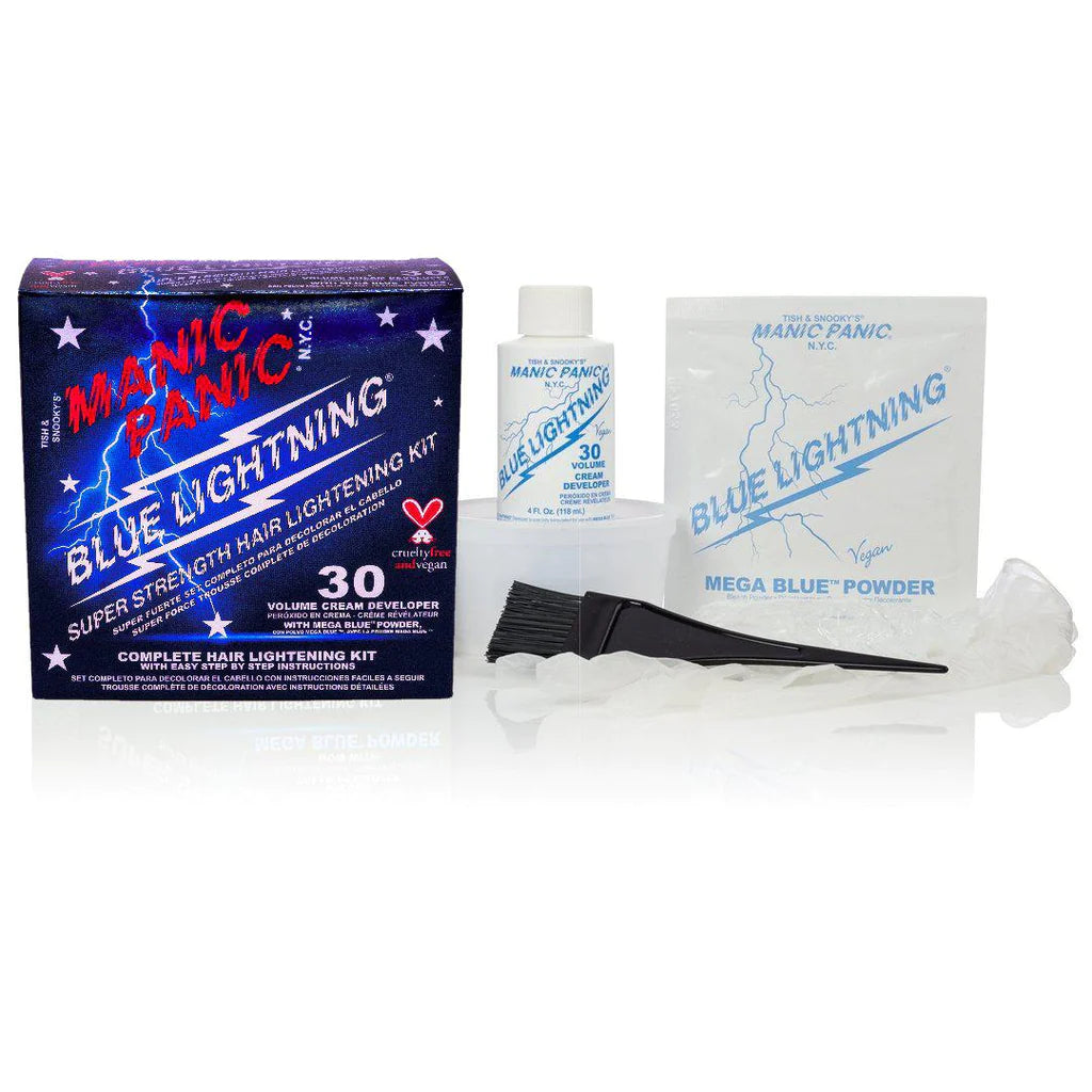 Manic Panic Blue Lightning® Bleach Kit - 30 Volume with Mega Blue Powder